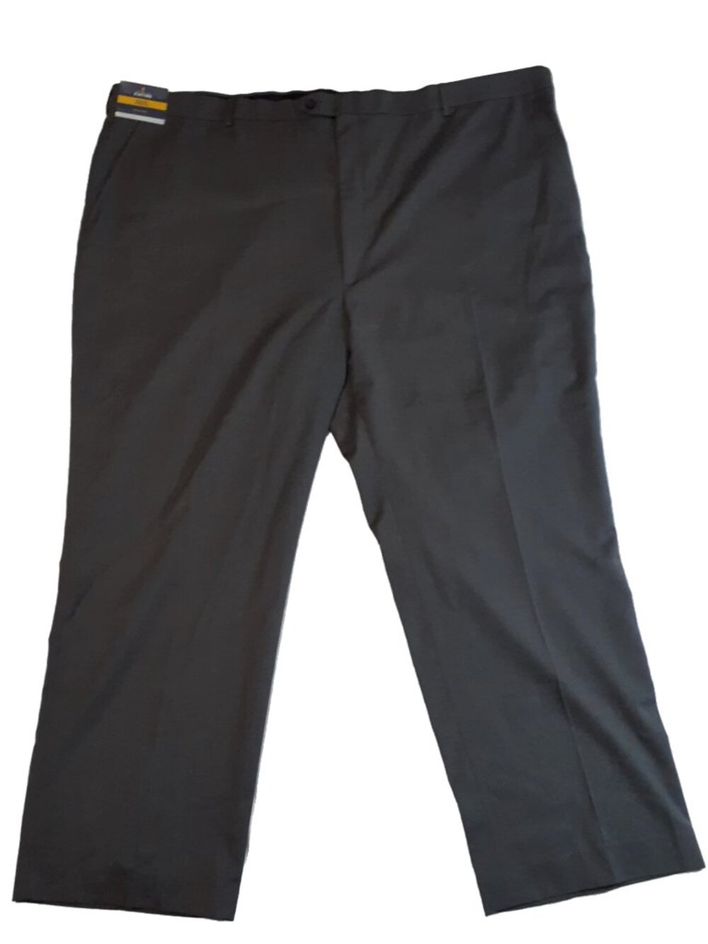 Stafford Dress Pants Mens 44x30 Gray Travel Stretch Flat Front Wool Blend NWT